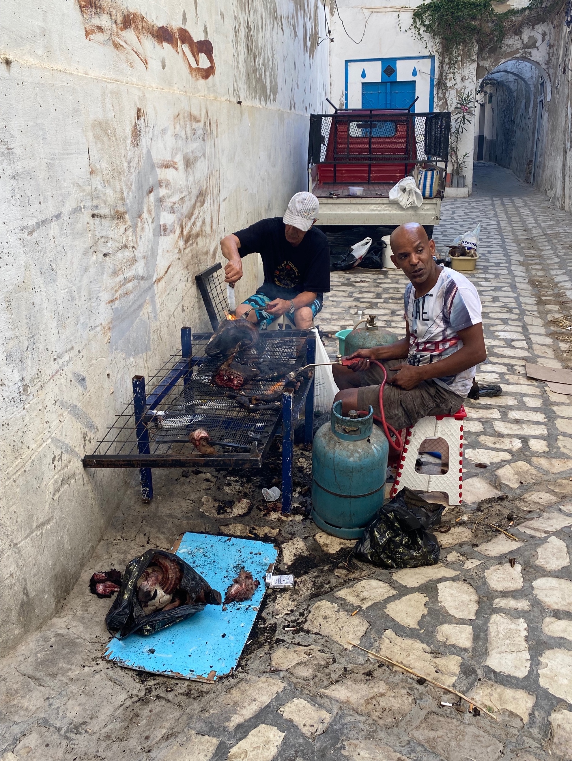 Barbecuing in the Tunis Medina
