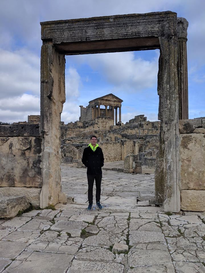 Thomas Harris at Dougga, Tunisia