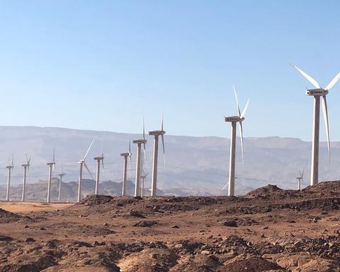 Wind farm in the Middle East